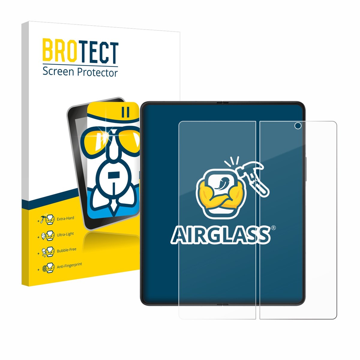 Screenprotector voor Samsung Galaxy Z Fold 3 5G (Inner display) Beschermglas transparant