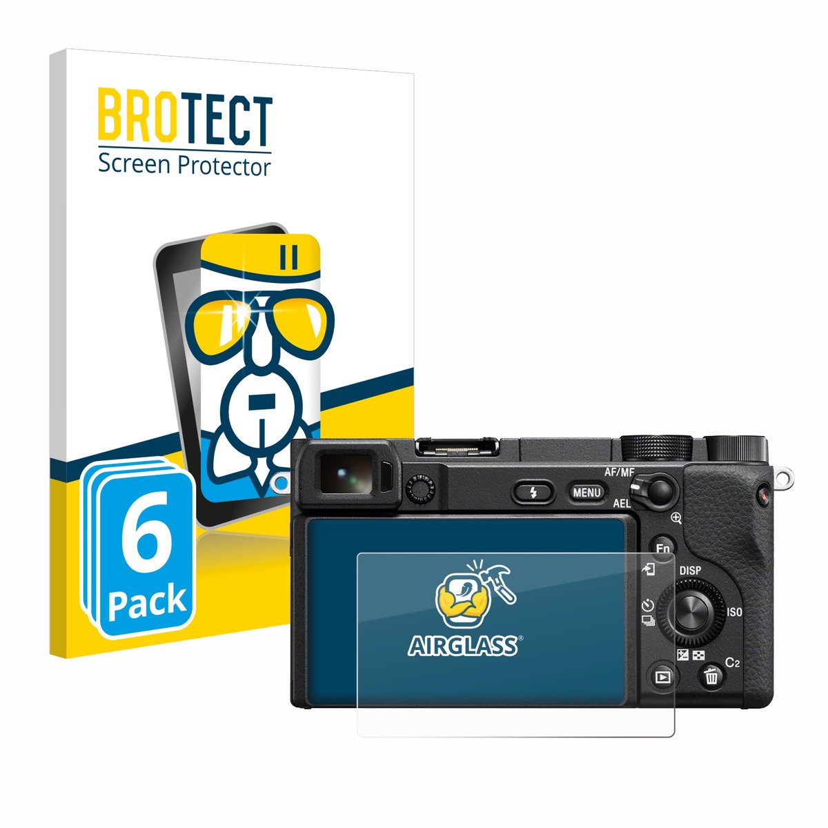 Screenprotector 6 Stuks voor Sony Alpha 6400 / 6400A Beschermglas transparant