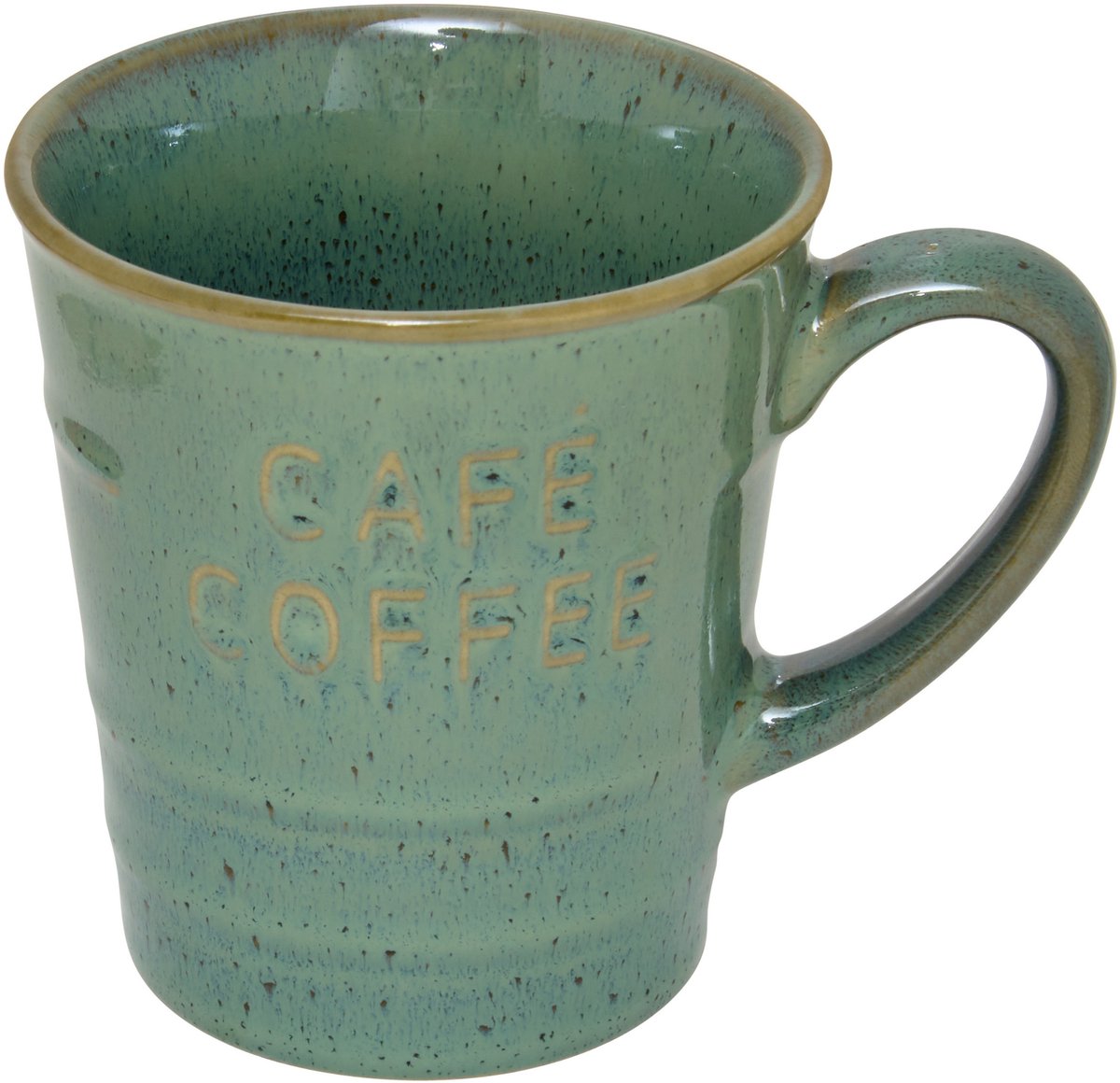 Secret de gourmet Koffiemok - groen - keramiek - 200 ml - beker - mokken