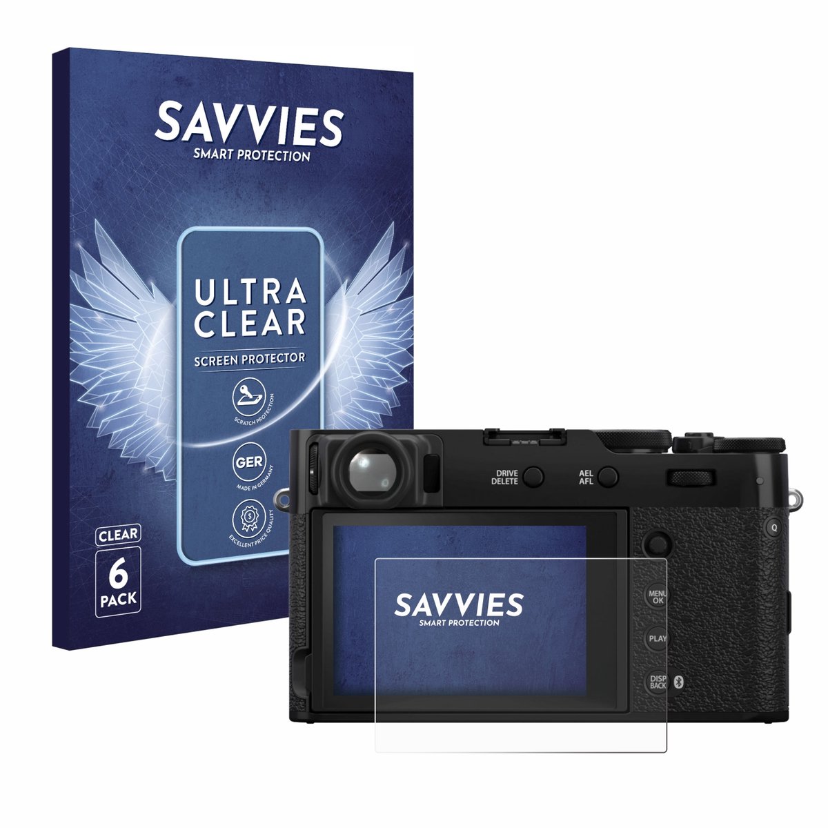 Savvies - Screenprotector voor Fujifilm X100VI - Folie Beschermfolie transparant 6 Stuks