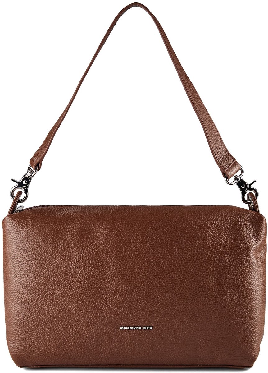 MANDARINA DUCK Leren schoudertas Mellow Leather Shoulder Milk Chocolate bruine