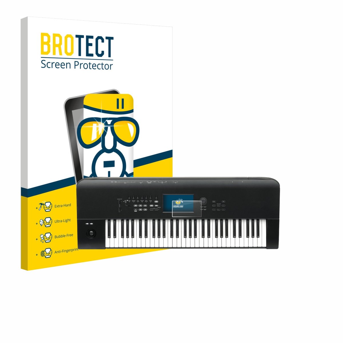 Screenprotector voor KORG Nautilus 61 Beschermglas transparant