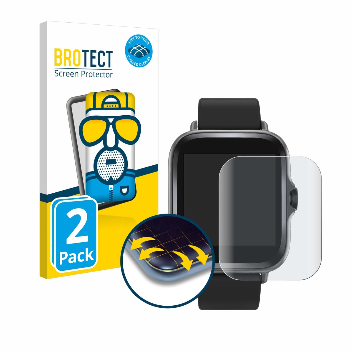 BROTECT - Screenprotector voor Denver SWC-156 - Folie Beschermfolie matte volledig dekking 2 Stuks