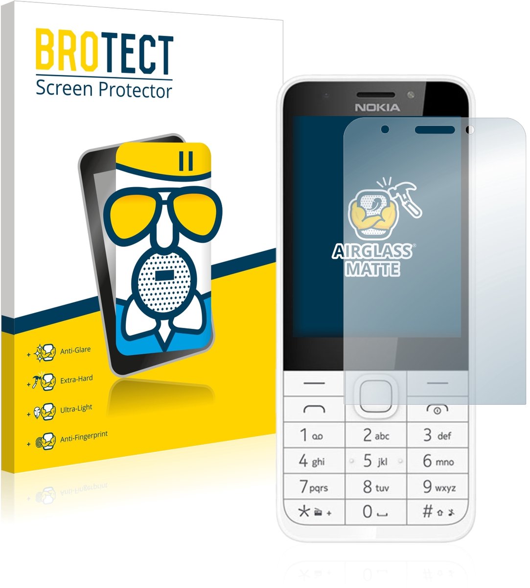 BROTECT - Screenprotector voor Nokia 230 - Folie Beschermfolie Beschermglas matte