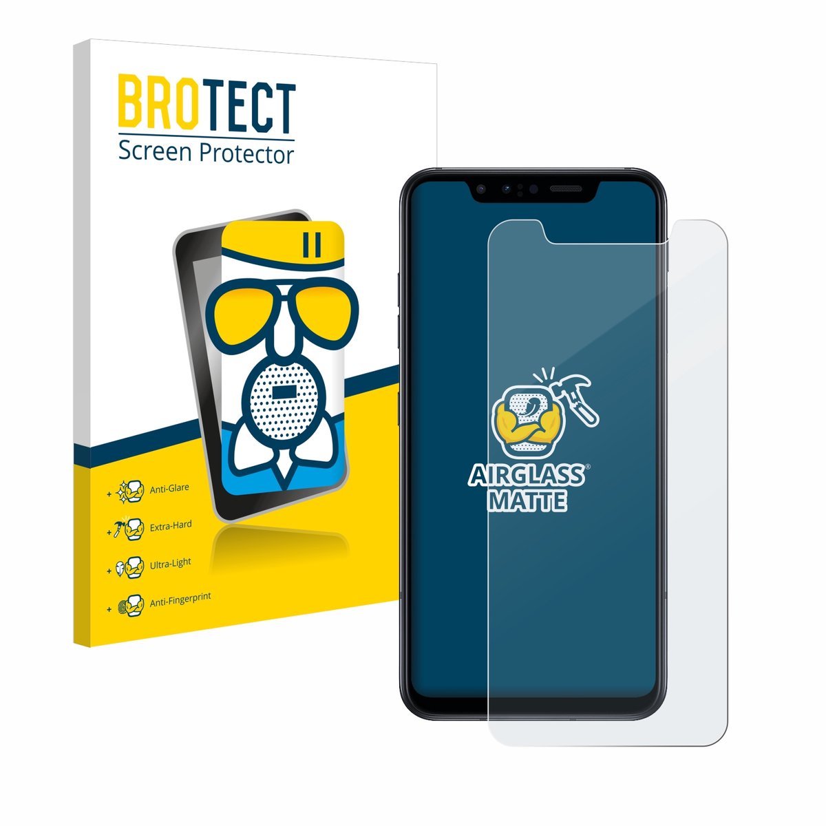 BROTECT - Screenprotector voor LG G8s ThinQ - Folie Beschermfolie Beschermglas matte