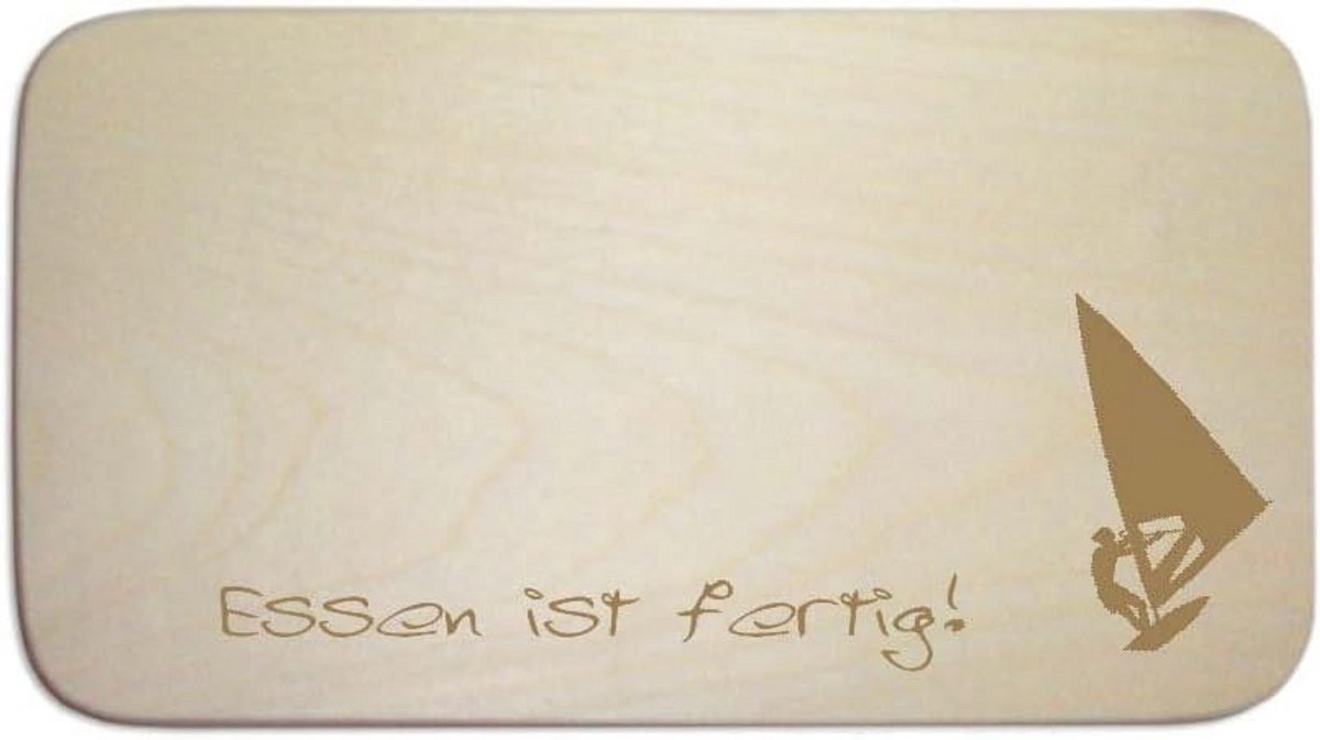 Houten Ontbijtplank met Zeilmotief en Persoonlijke Gravure