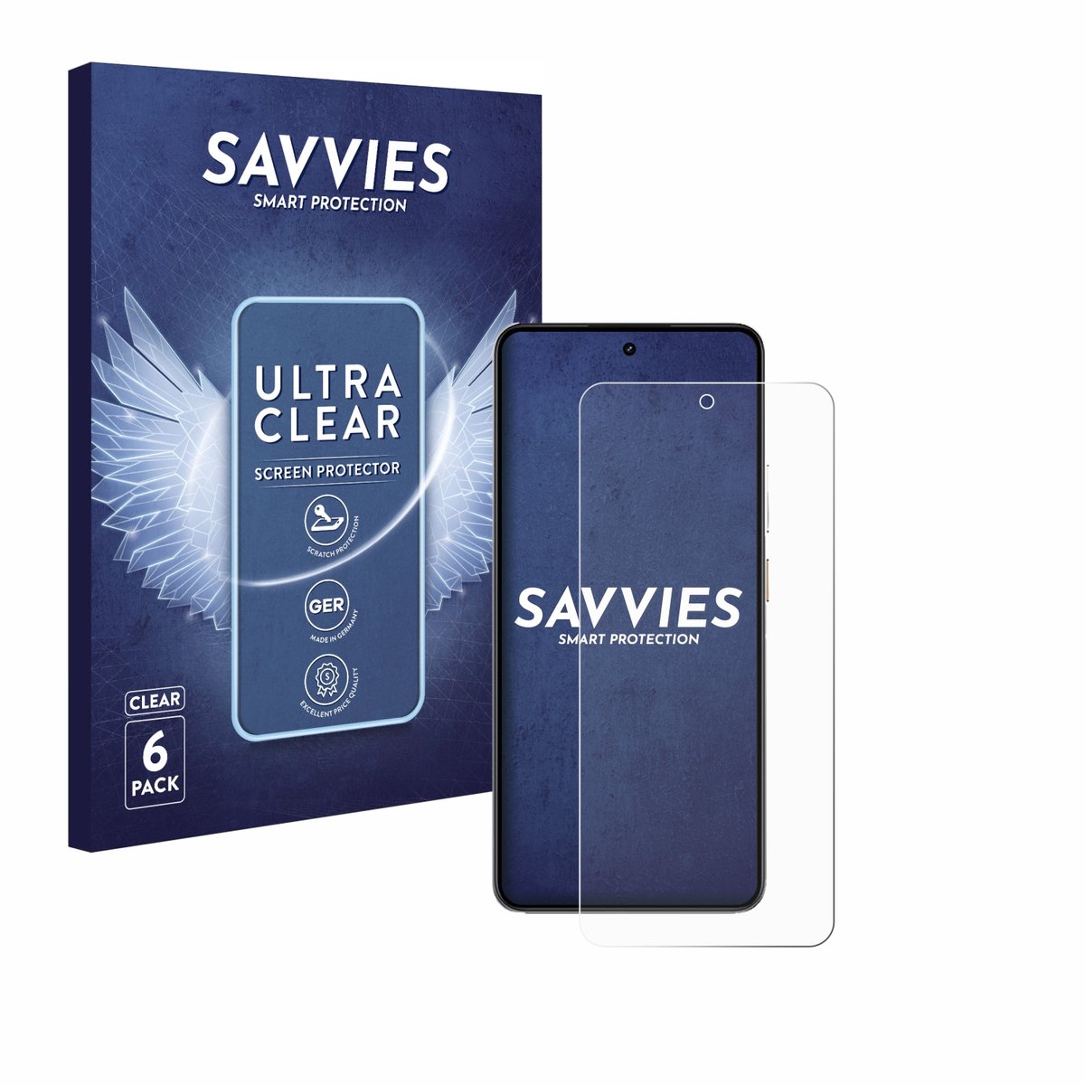 Savvies - Screenprotector voor realme P3 5G - Folie Beschermfolie transparant 6 Stuks