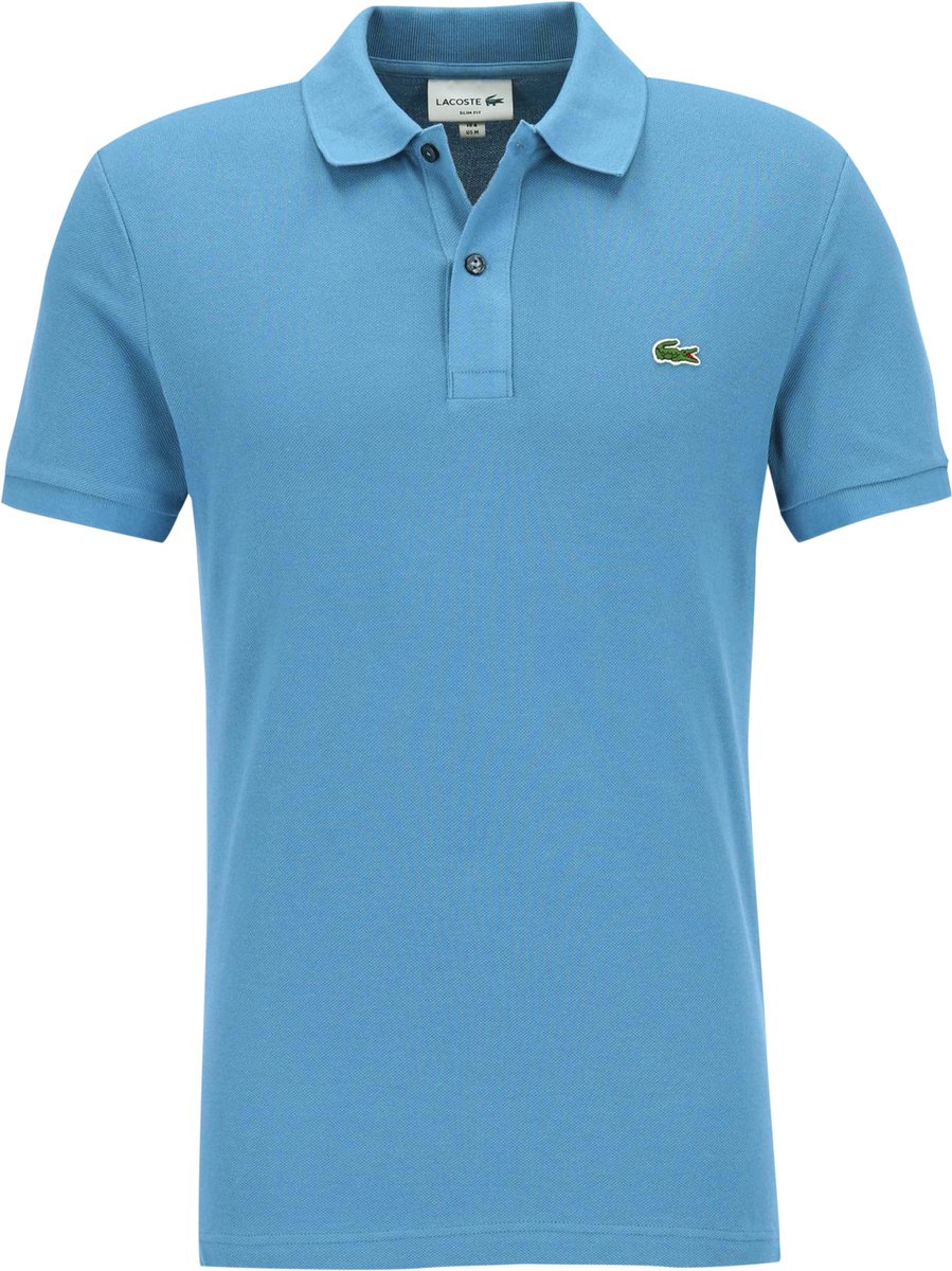Lacoste Slim Fit polo bodemloos middenblauw