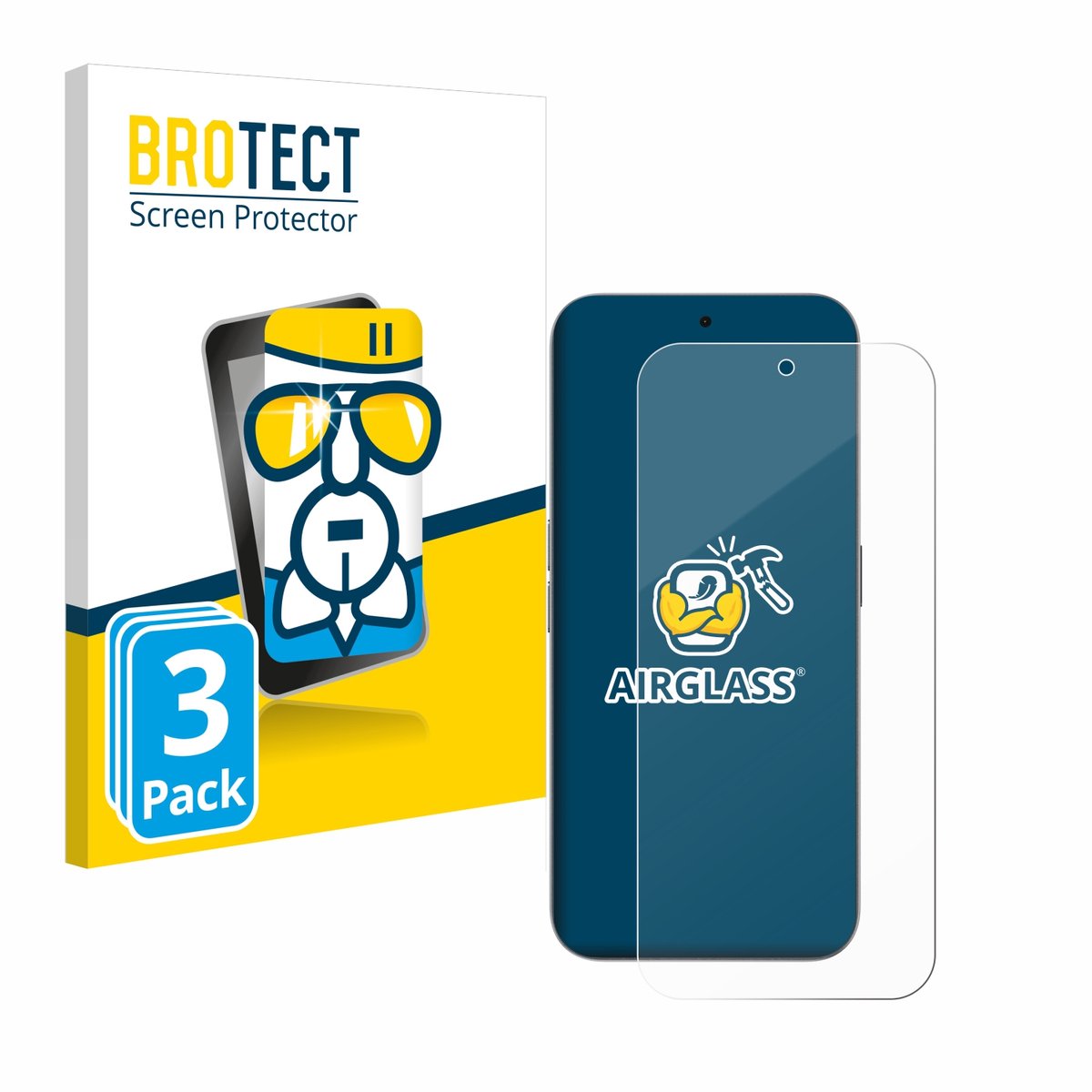Screenprotector 3 Stuks voor Nothing Phone (2a) Plus Beschermglas transparant