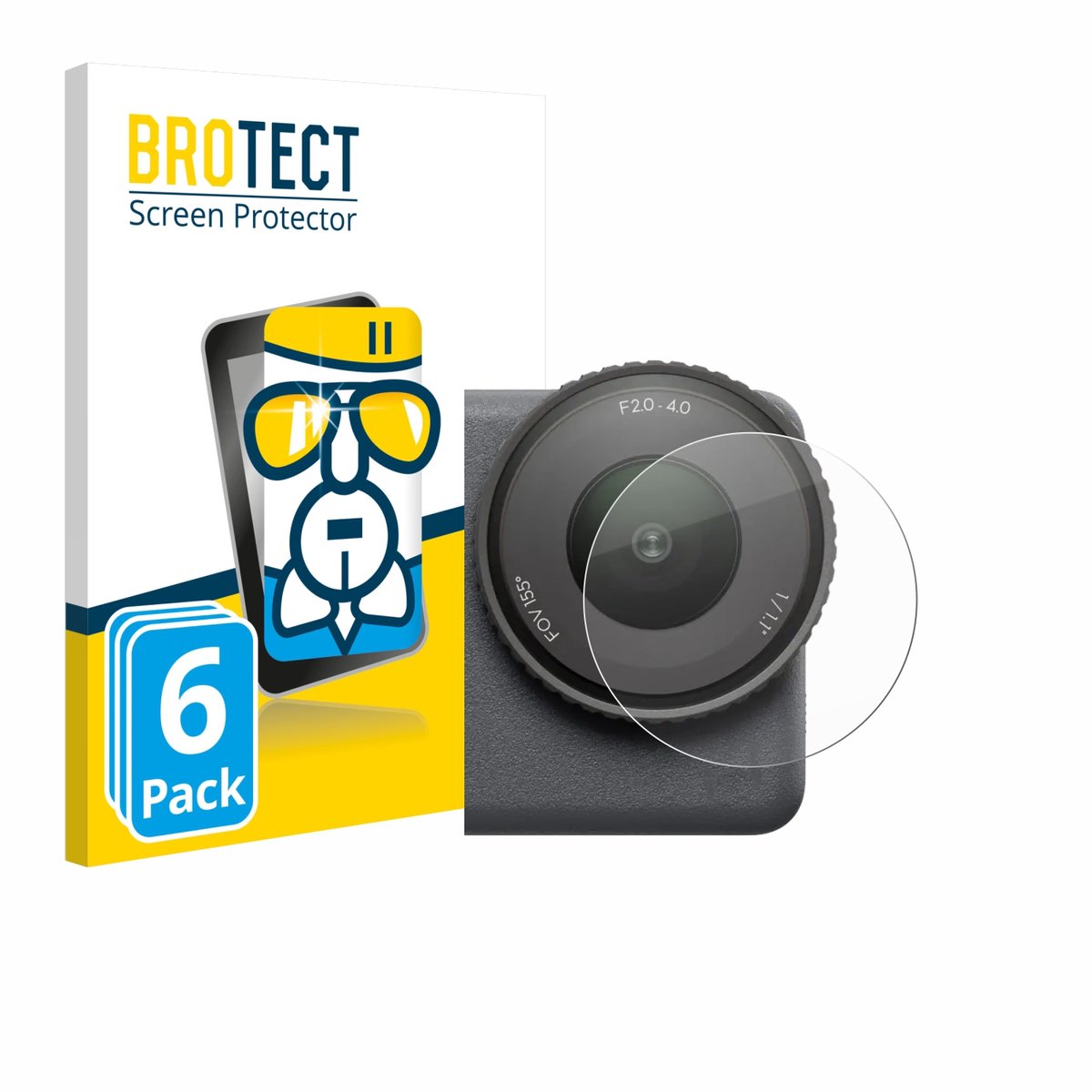 Screenprotector 6 Stuks voor DJI Osmo Action 6 (Lens) Beschermglas transparant