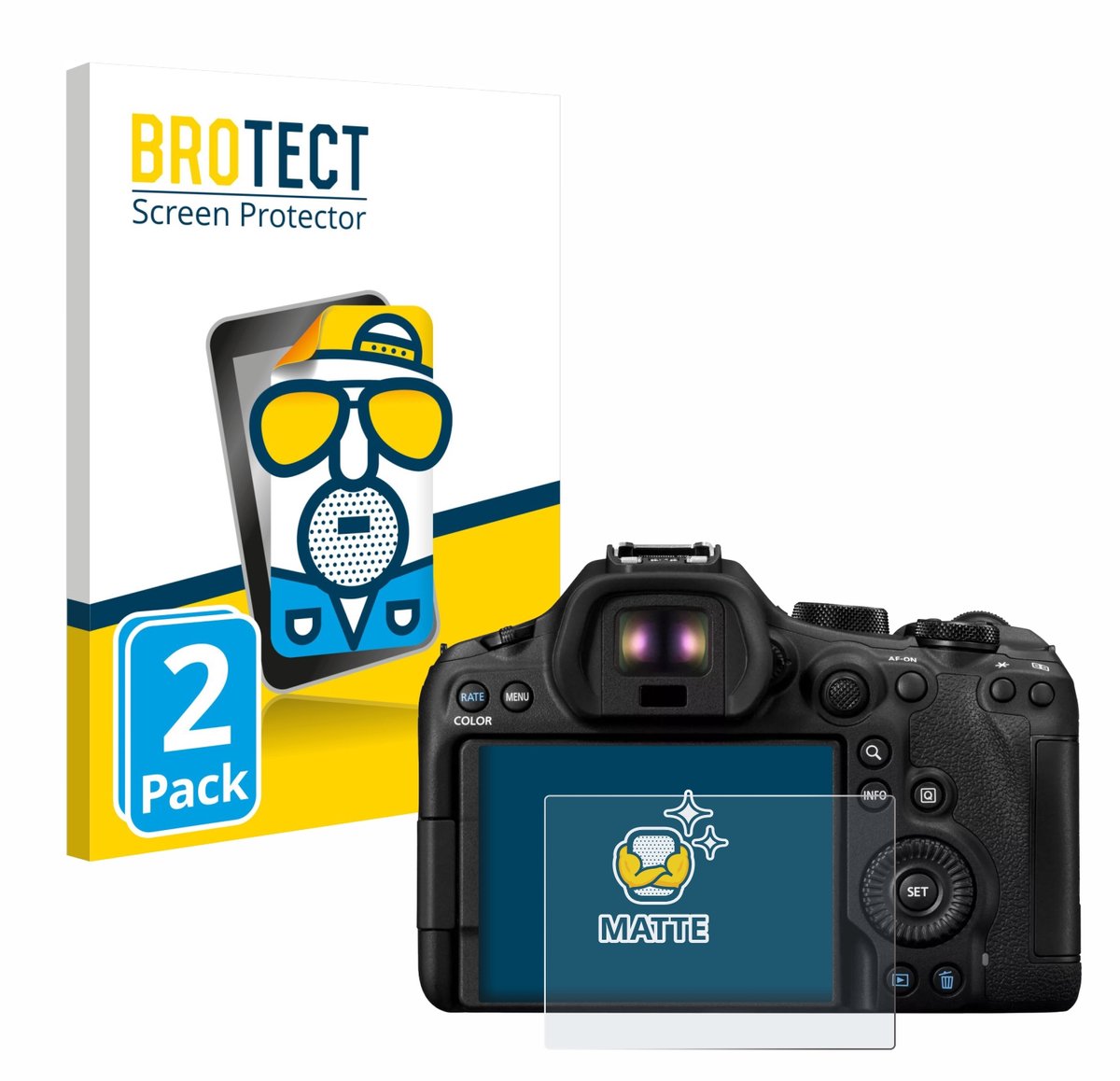 BROTECT - Screenprotector voor Canon EOS R6 Mark III - Folie Beschermfolie matte 2 Stuks