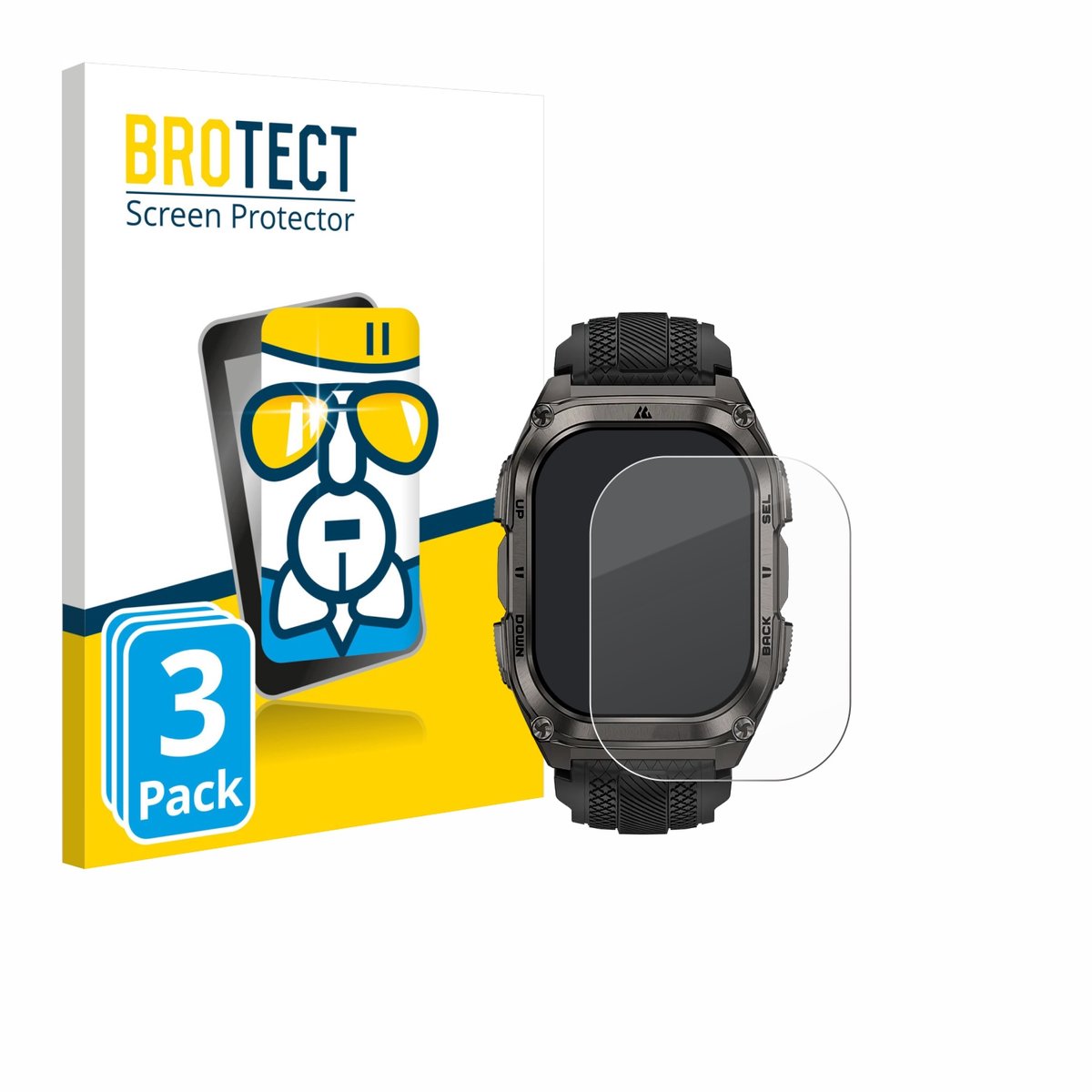 Screenprotector 3 Stuks voor Kospet Tank M4 Beschermglas transparant