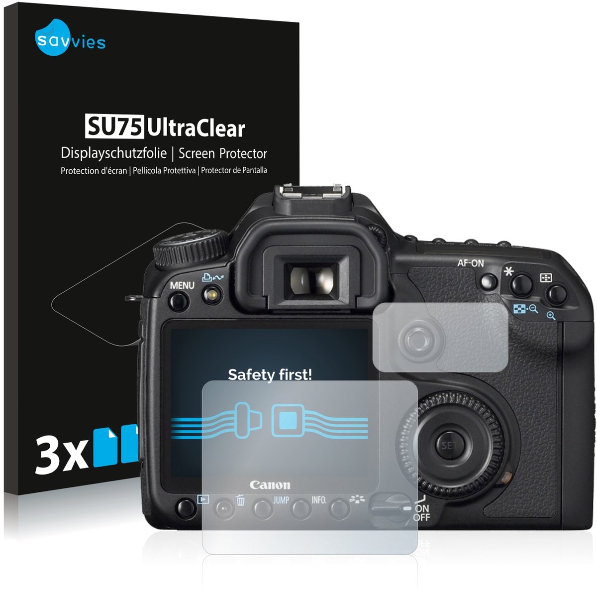 Savvies - Screenprotector voor Canon EOS 40D - Folie Beschermfolie transparant 6 Stuks