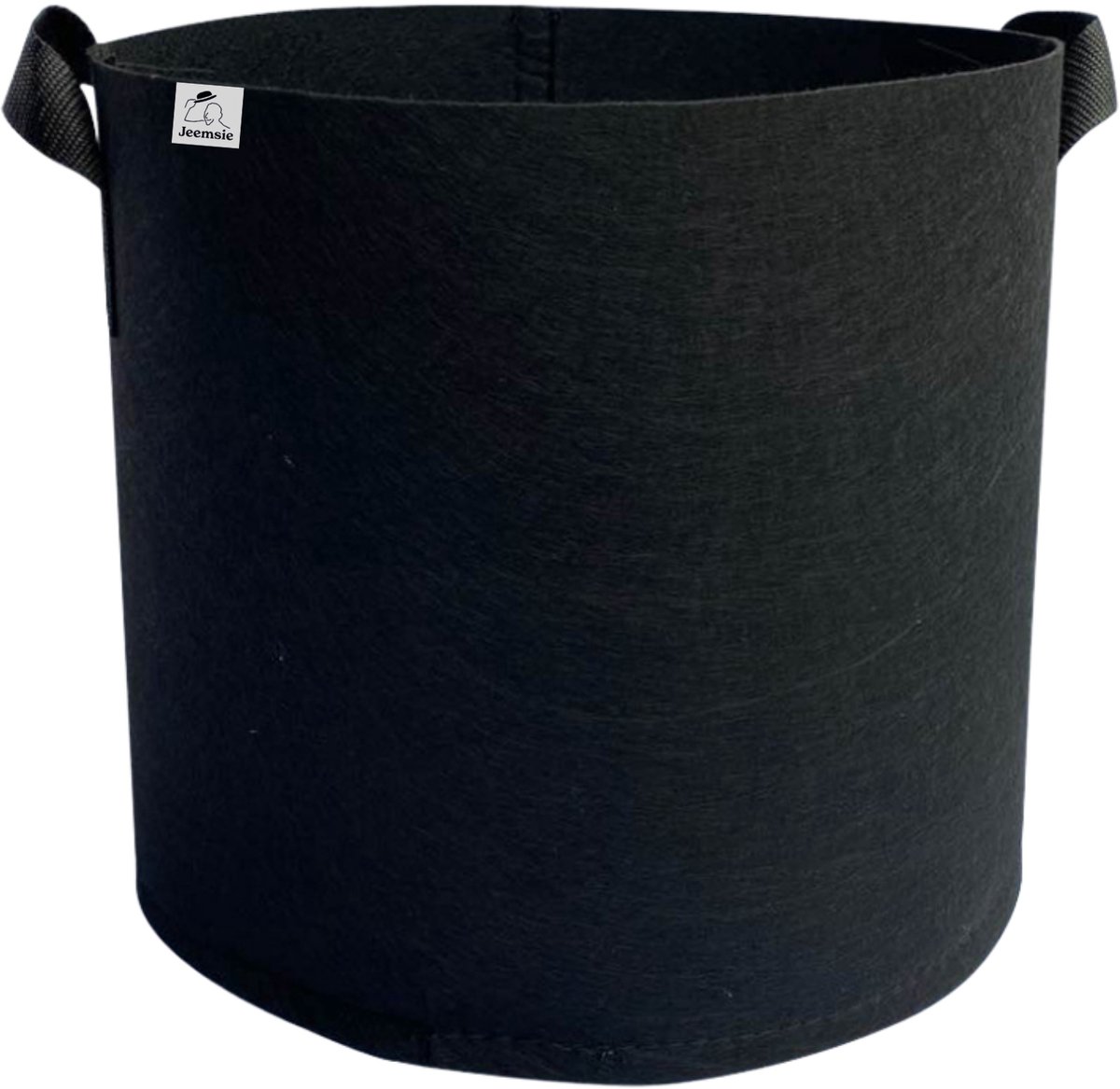 Kweekzak 40 cm – Stoffen Kweekpot met Handgrepen – Ademend & Herbruikbaar – Groeizak voor Groenten, Fruit en Kruiden – Zwarte Plantenbak Buiten & Binnen – 32L