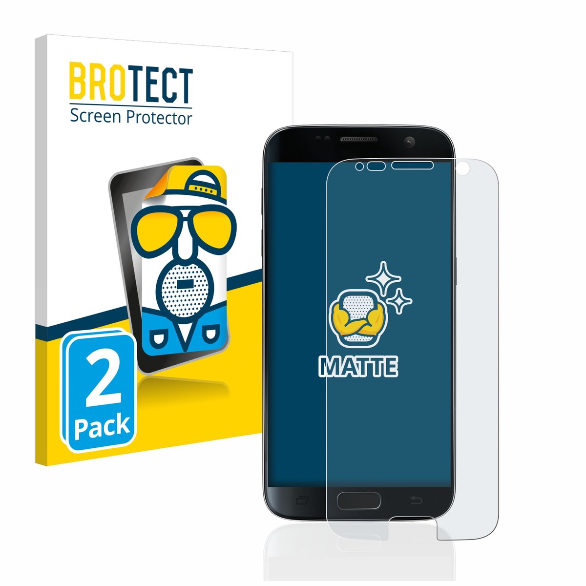BROTECT - Screenprotector voor Samsung Galaxy S7 - Folie Beschermfolie matte 2 Stuks