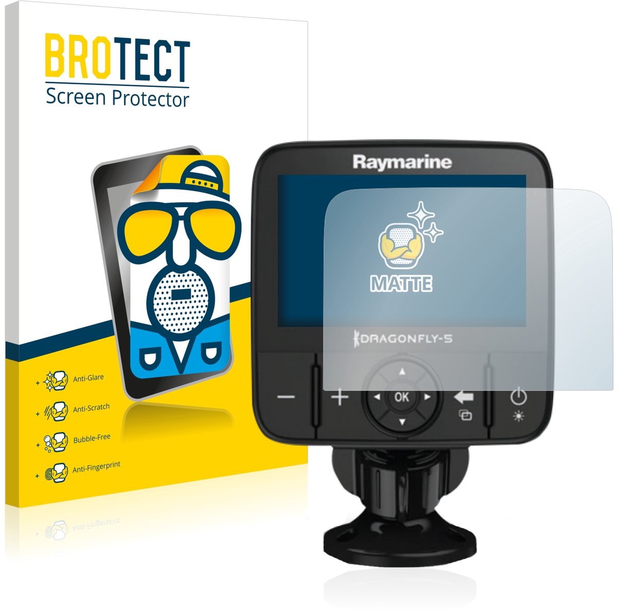 BROTECT - Screenprotector voor Raymarine Dragonfly 5 - Folie Beschermfolie matte 2 Stuks