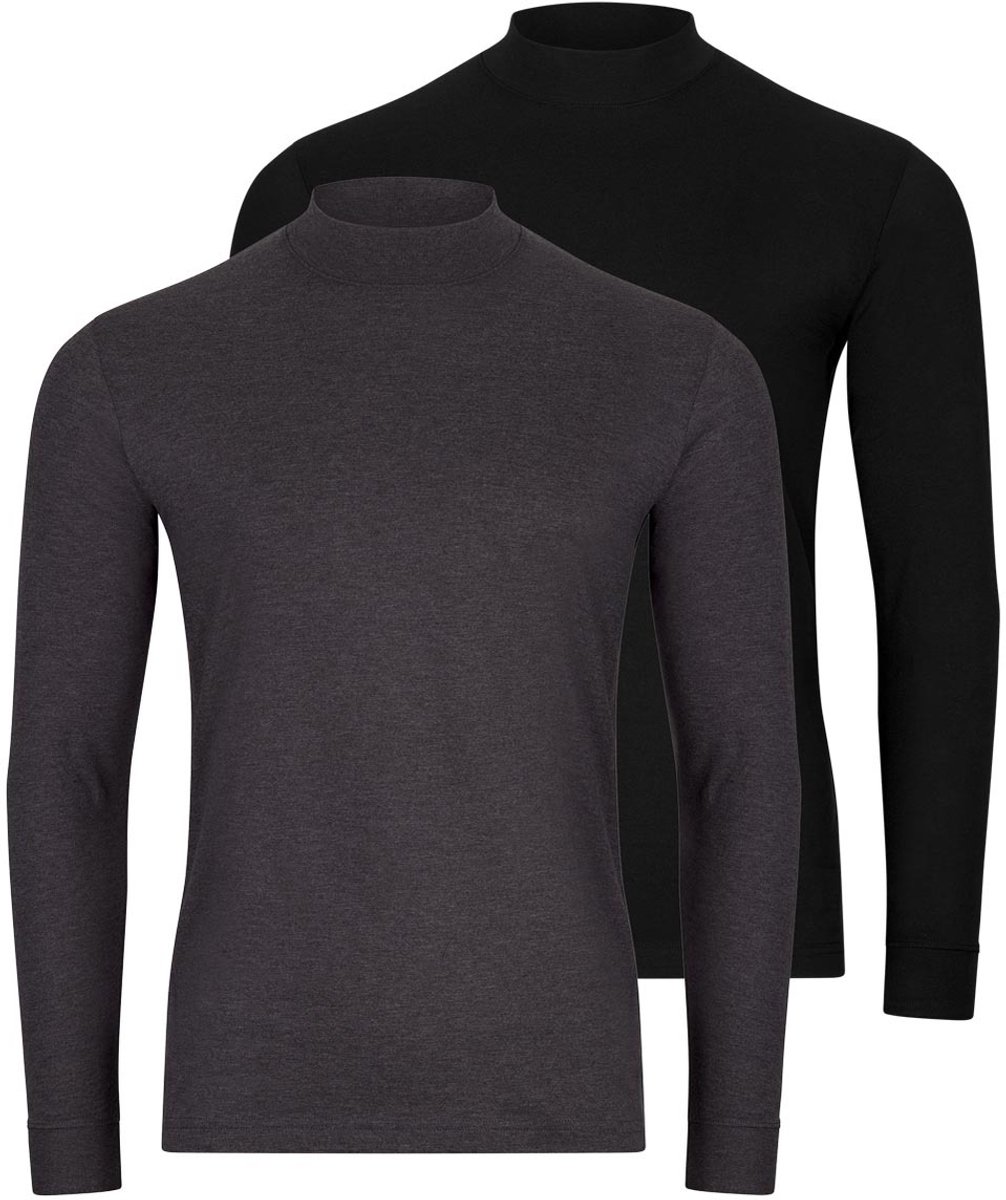 RAGMAN Heren longsleeve 2 pack Basic