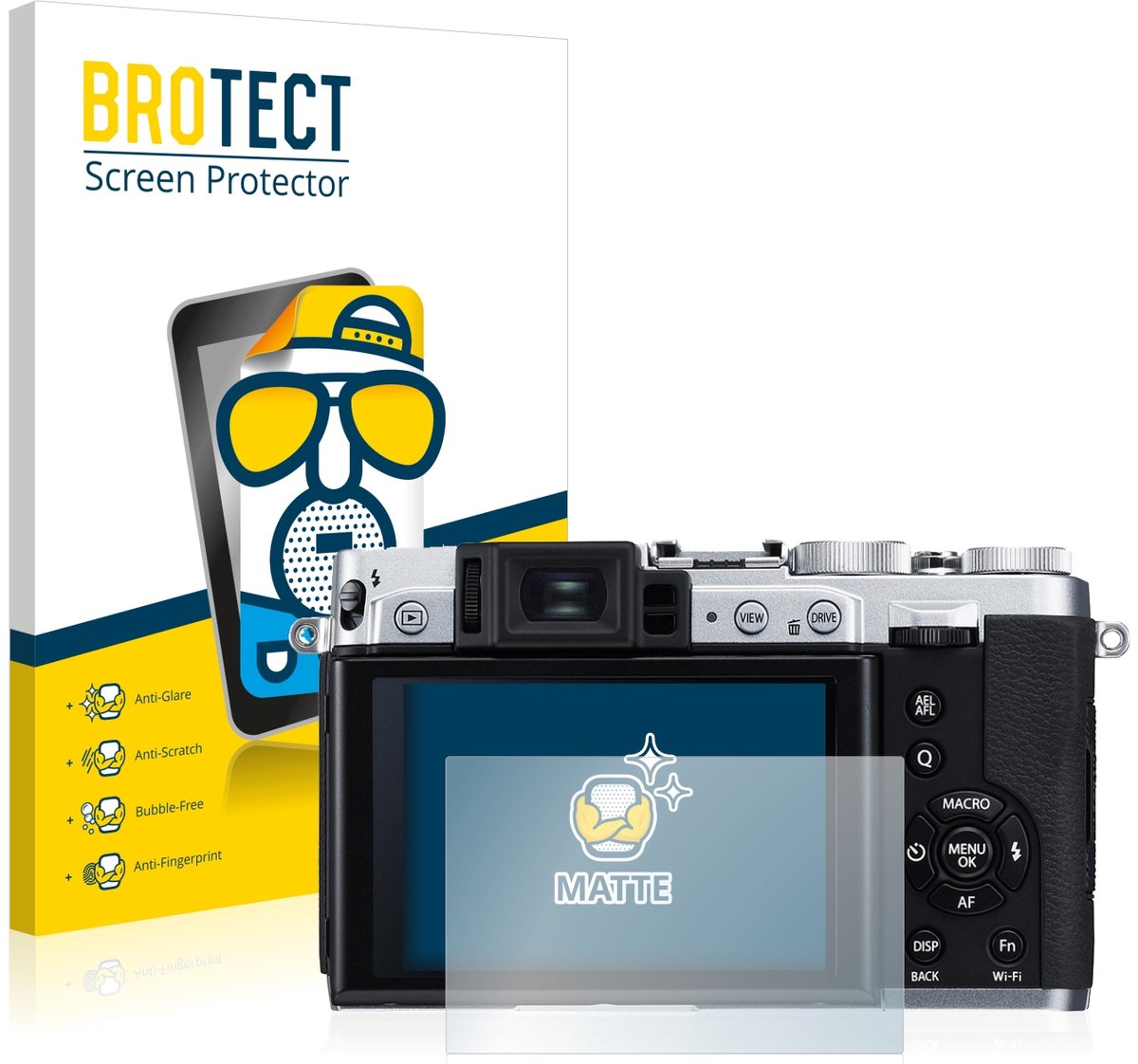 BROTECT - Screenprotector voor Fujifilm X30 - Folie Beschermfolie matte 2 Stuks