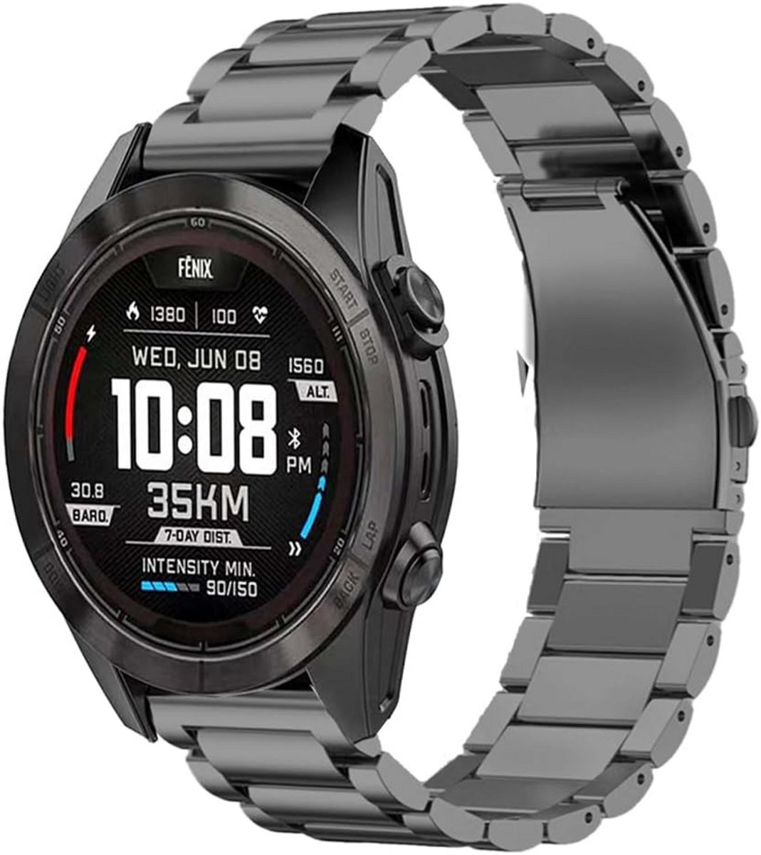 Titanium Horlogeband met Snelsluiting voor Diverse Smartwatches - 18mm, 22mm en 26mm