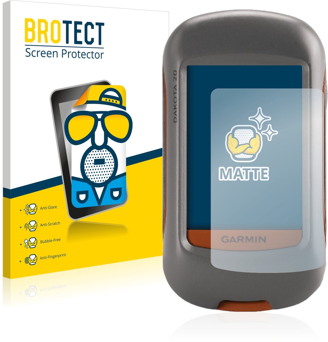 BROTECT - Screenprotector voor Garmin Dakota 20 - Folie Beschermfolie matte 2 Stuks