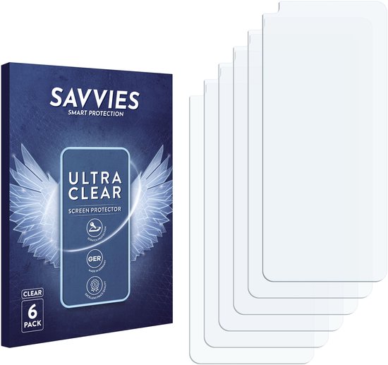 Savvies - Protection d'écran pour Oppo A54 5G - Film protecteur transparent (6 pièces)