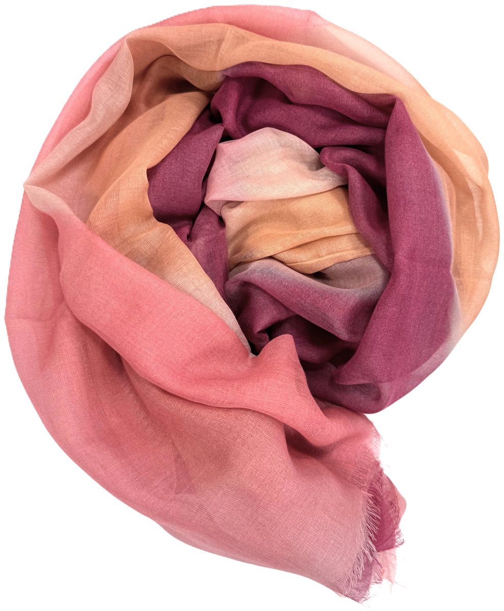 Charmante dames sjaal - 100% katoen - Made in Italy - Mooie pastel kleuren - Zacht en comfortabel