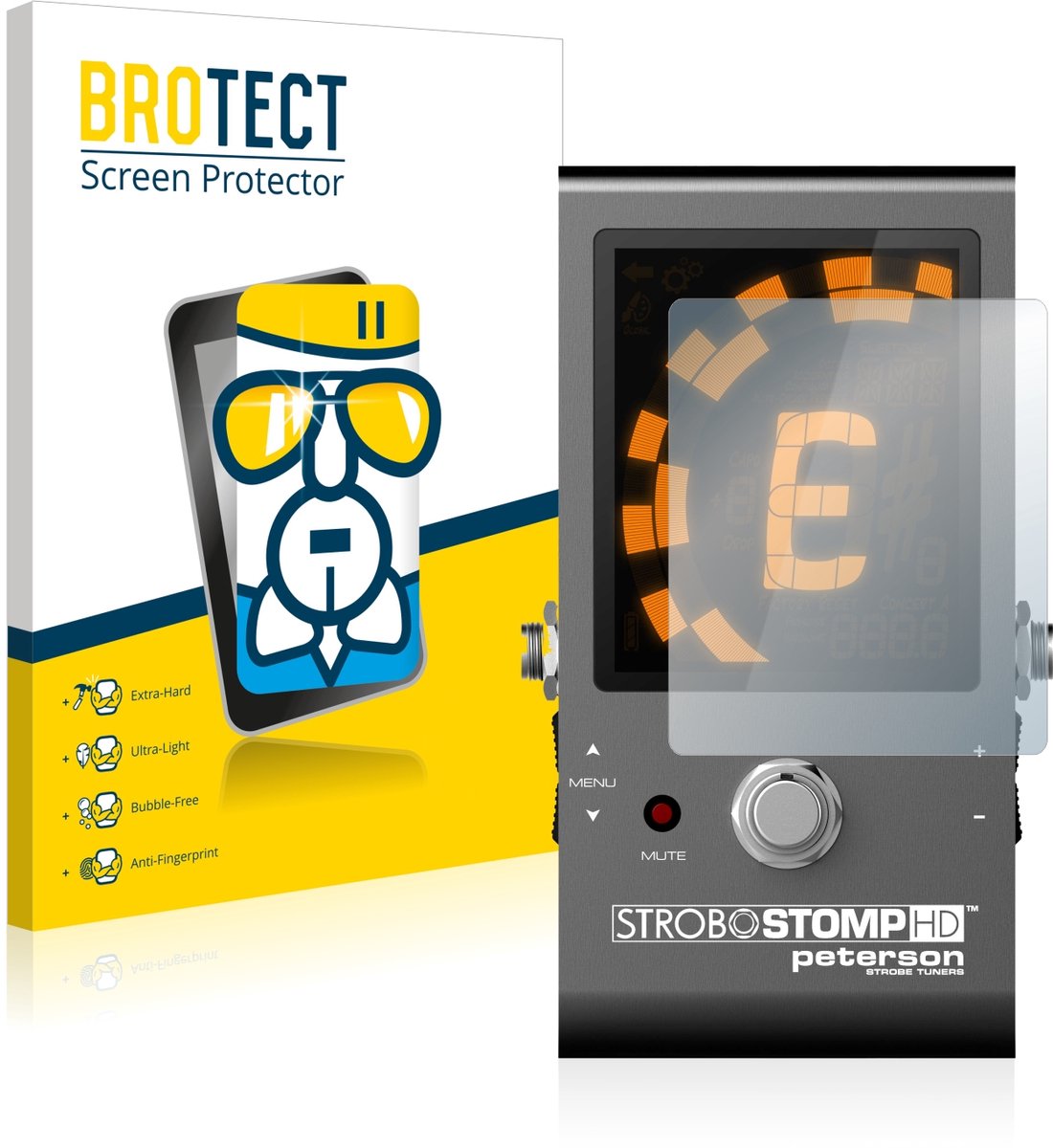 Screenprotector voor Peterson Strobostomp HD Beschermglas transparant