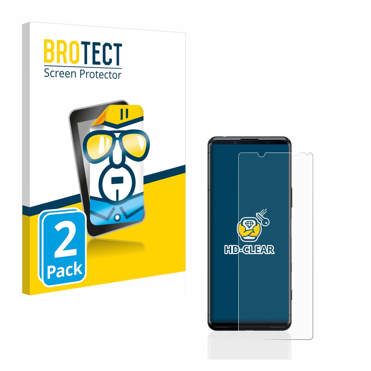BROTECT - Screenprotector voor Sony Xperia 5 II - Folie Beschermfolie transparant 2 Stuks