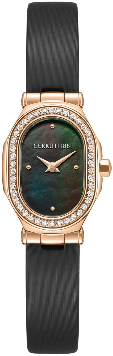 Cerruti 1881 CIWLA0097303 - Horloge - Leer - Zwart - 29 mm