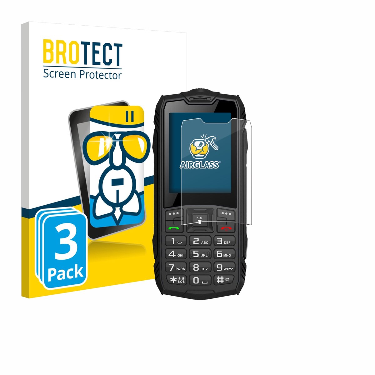 Screenprotector 3 Stuks voor Hammer Rock Beschermglas transparant