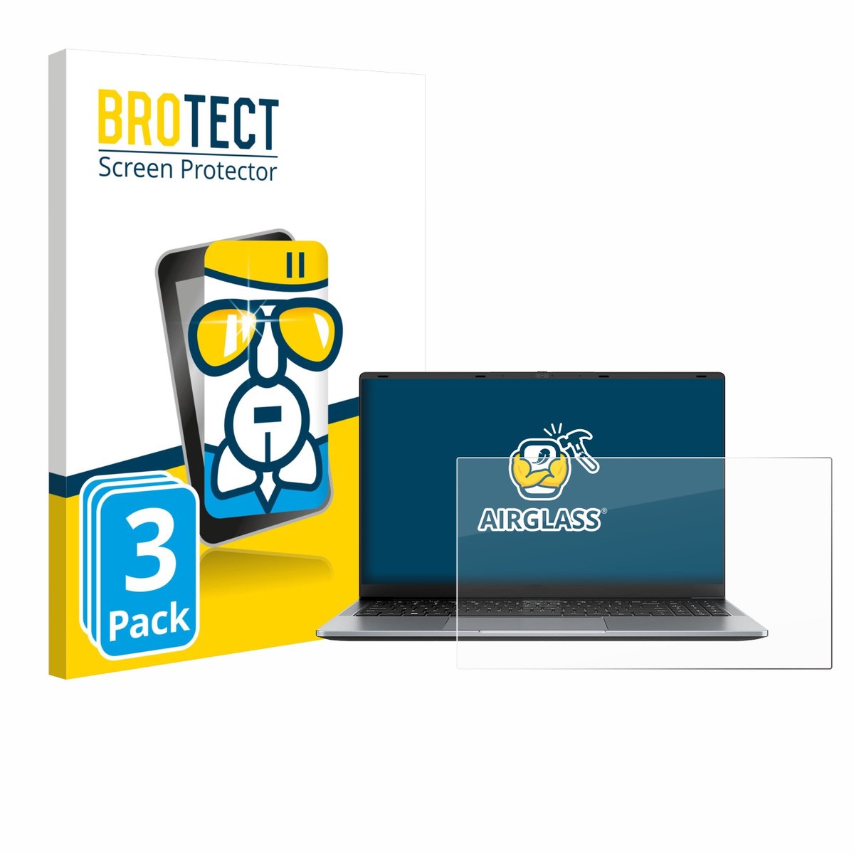 Screenprotector 3 Stuks voor Blackview Acebook 6 15.6" Beschermglas transparant