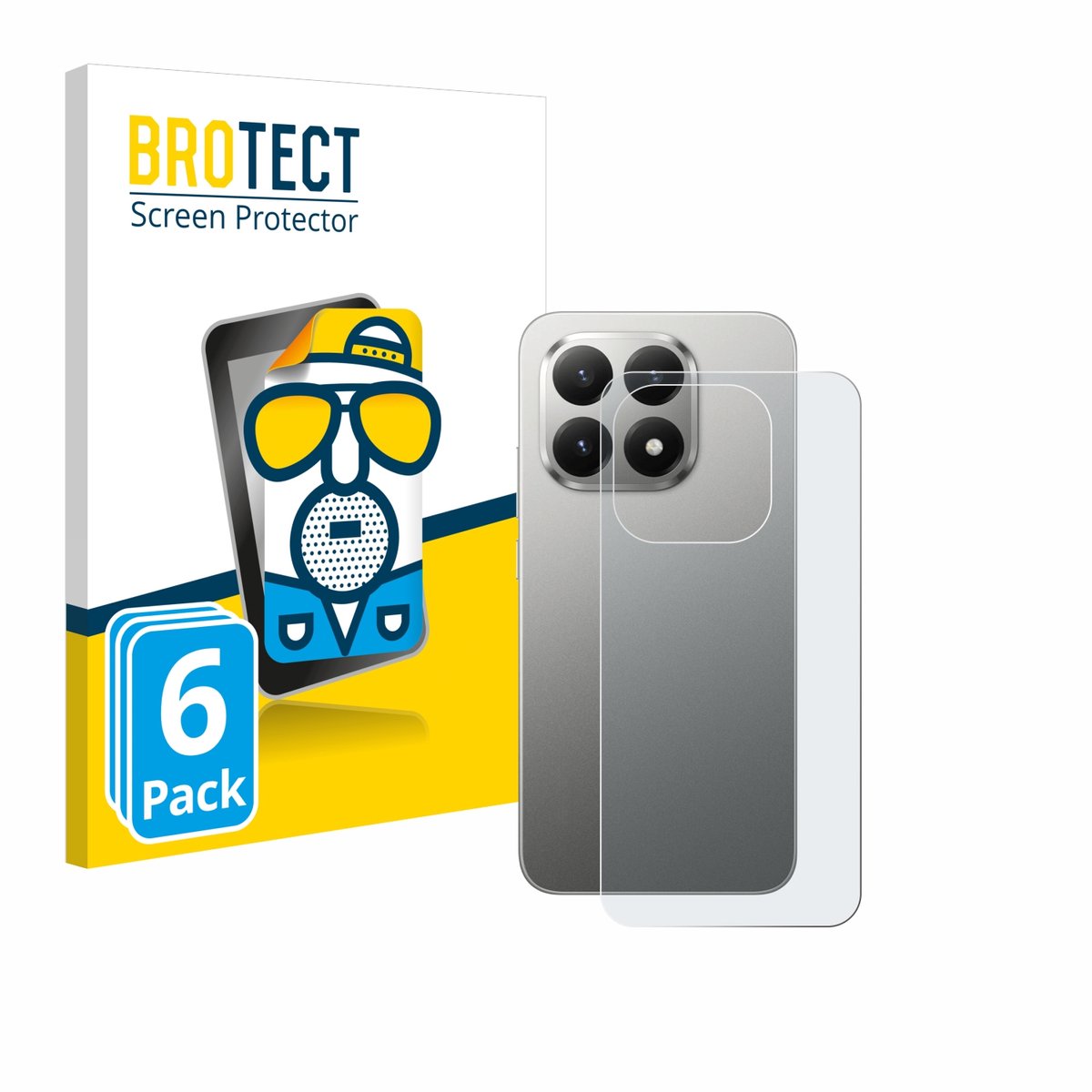 BROTECT - Screenprotector voor Xiaomi 15T (Achterkant) - Folie Beschermfolie matte 6 Stuks