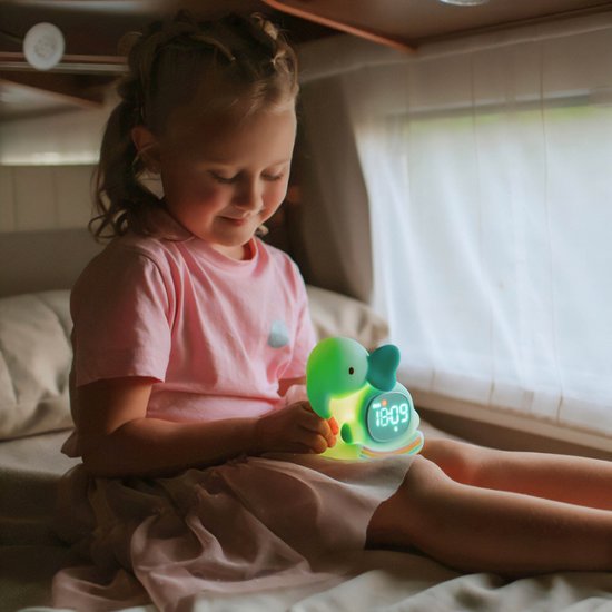 Mary's Siliconen LED-nachtlampje met wekker, schommelolifant, zacht lampje voor de kinderkamer, USB RGB-lampje van Mary's — afbeelding 4