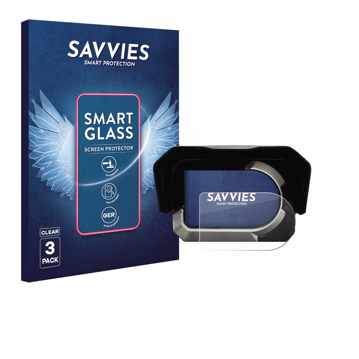 3 Stuks Savvies Screenprotector - geschikt voor Kymco CV3 - beschermfolie glas transparant