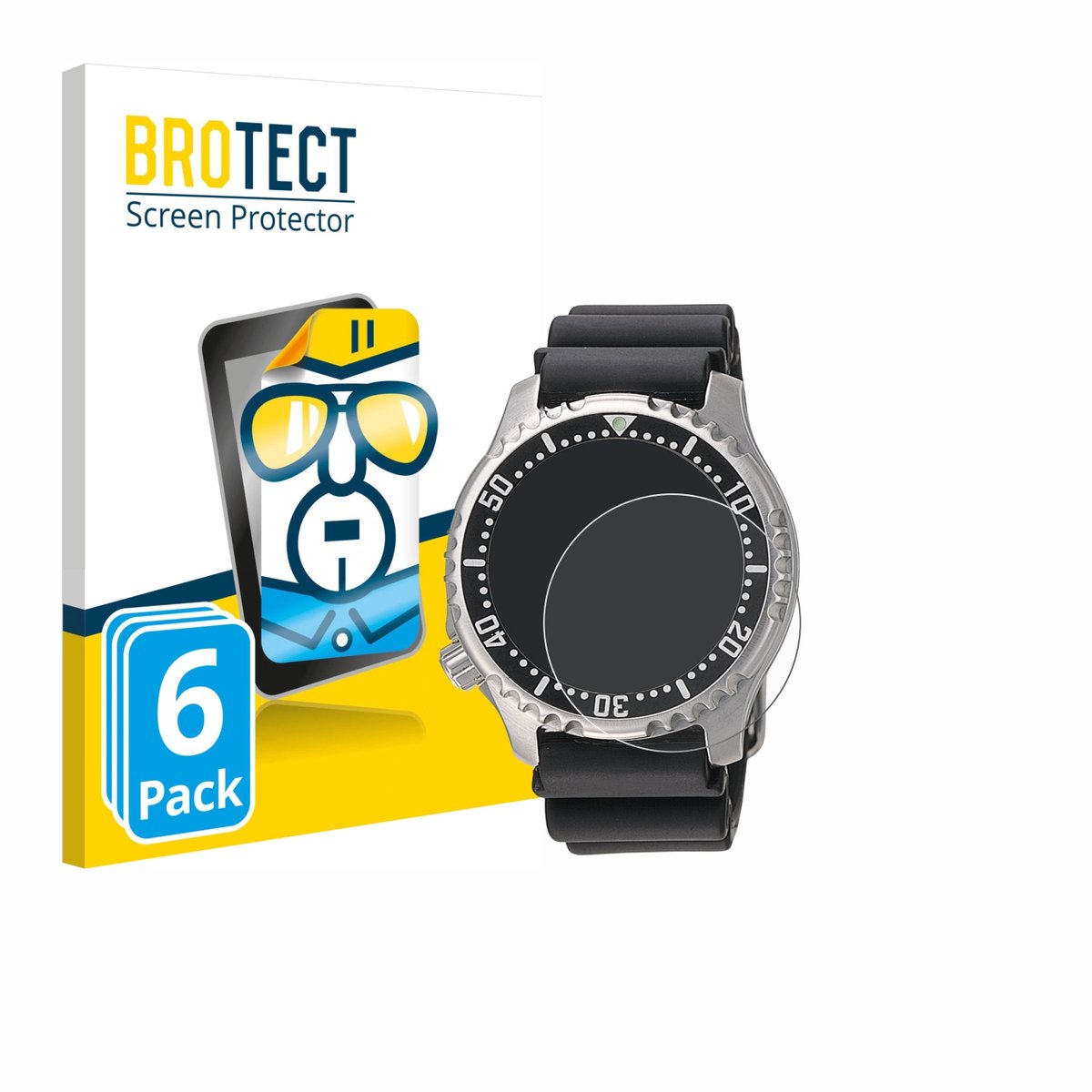 BROTECT - Screenprotector voor Citizen NY0040 - Folie Beschermfolie transparant 6 Stuks
