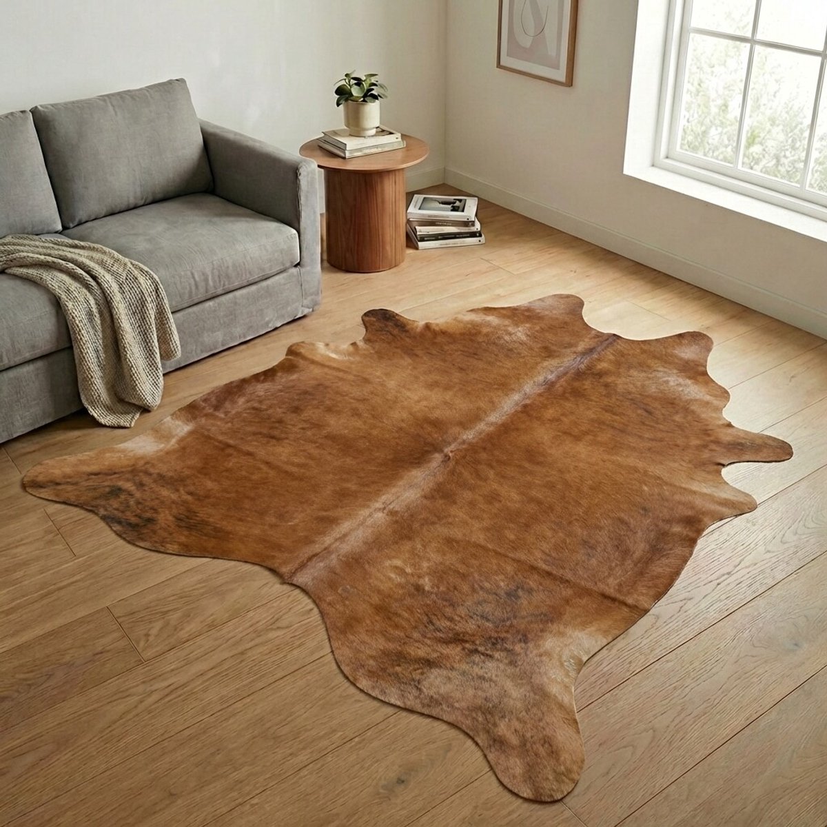 Koeienhuid Vloerkleed XXL (Extra Groot) - Effen-solid - 261 x 219 cm - Koeienkleed / Koeienvel / Dierenvel / Dierenhuid / Koehuid Tapijt