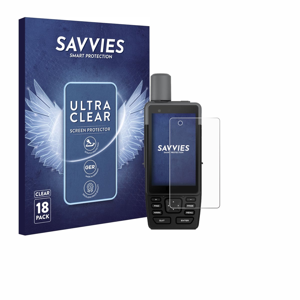Savvies - Screenprotector voor Garmin GPSMAP H1 - Folie Beschermfolie transparant 18 Stuks