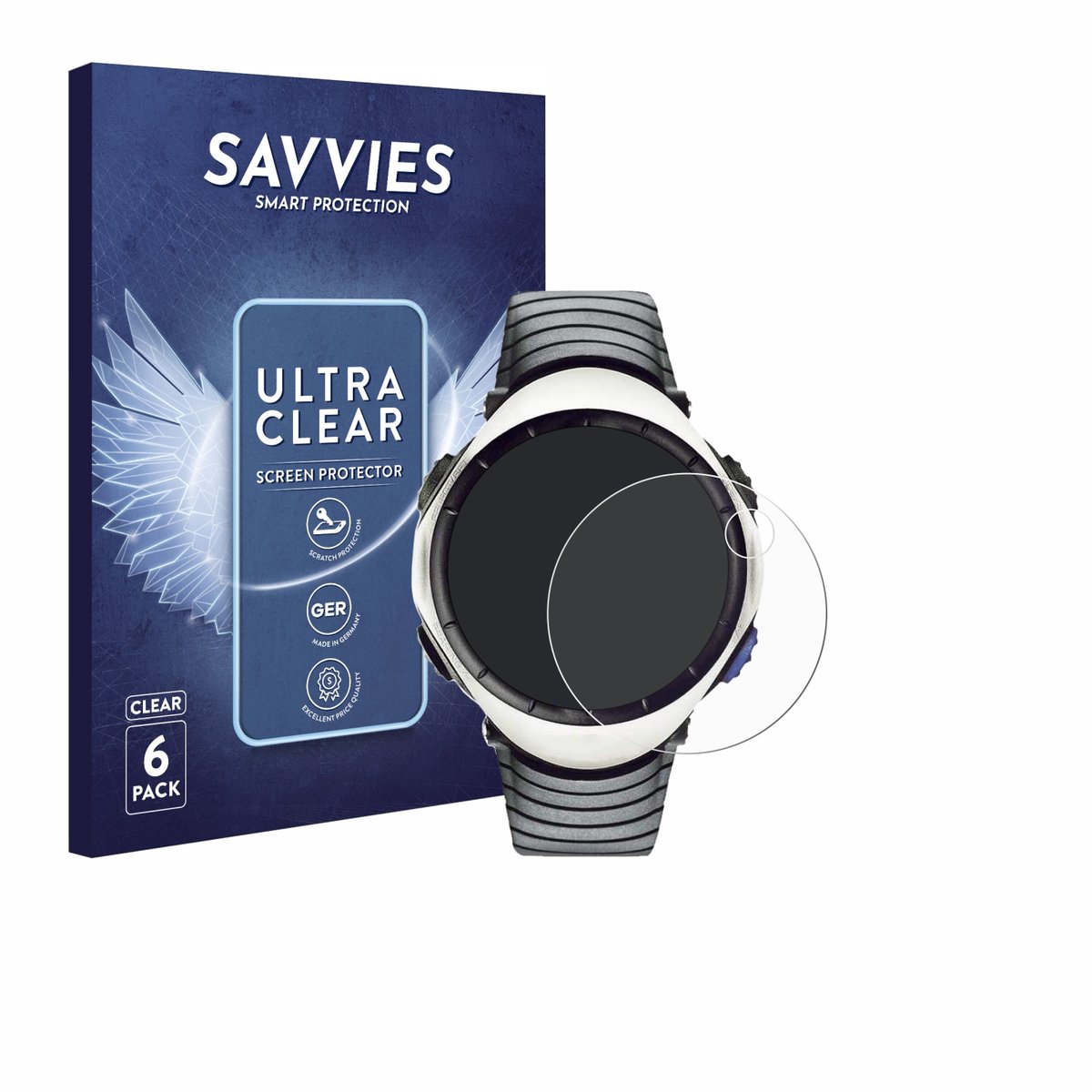 Savvies - Screenprotector voor Suunto Regatta - Folie Beschermfolie transparant 6 Stuks