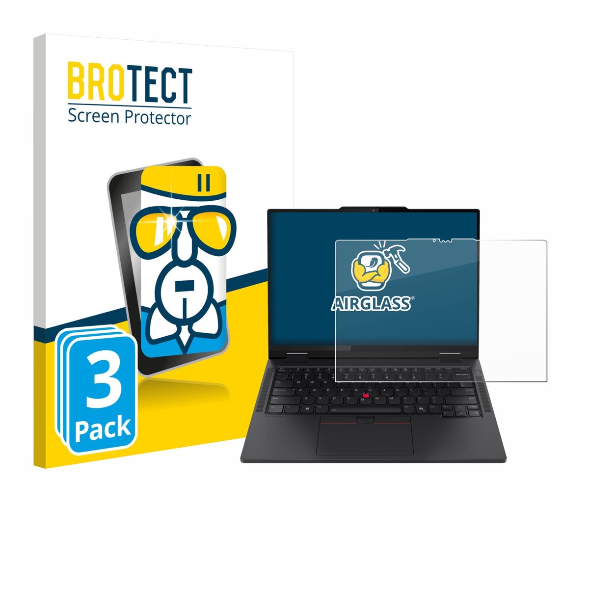 Screenprotector 3 Stuks voor Lenovo ThinkPad T14s 2-in-1 Beschermglas transparant