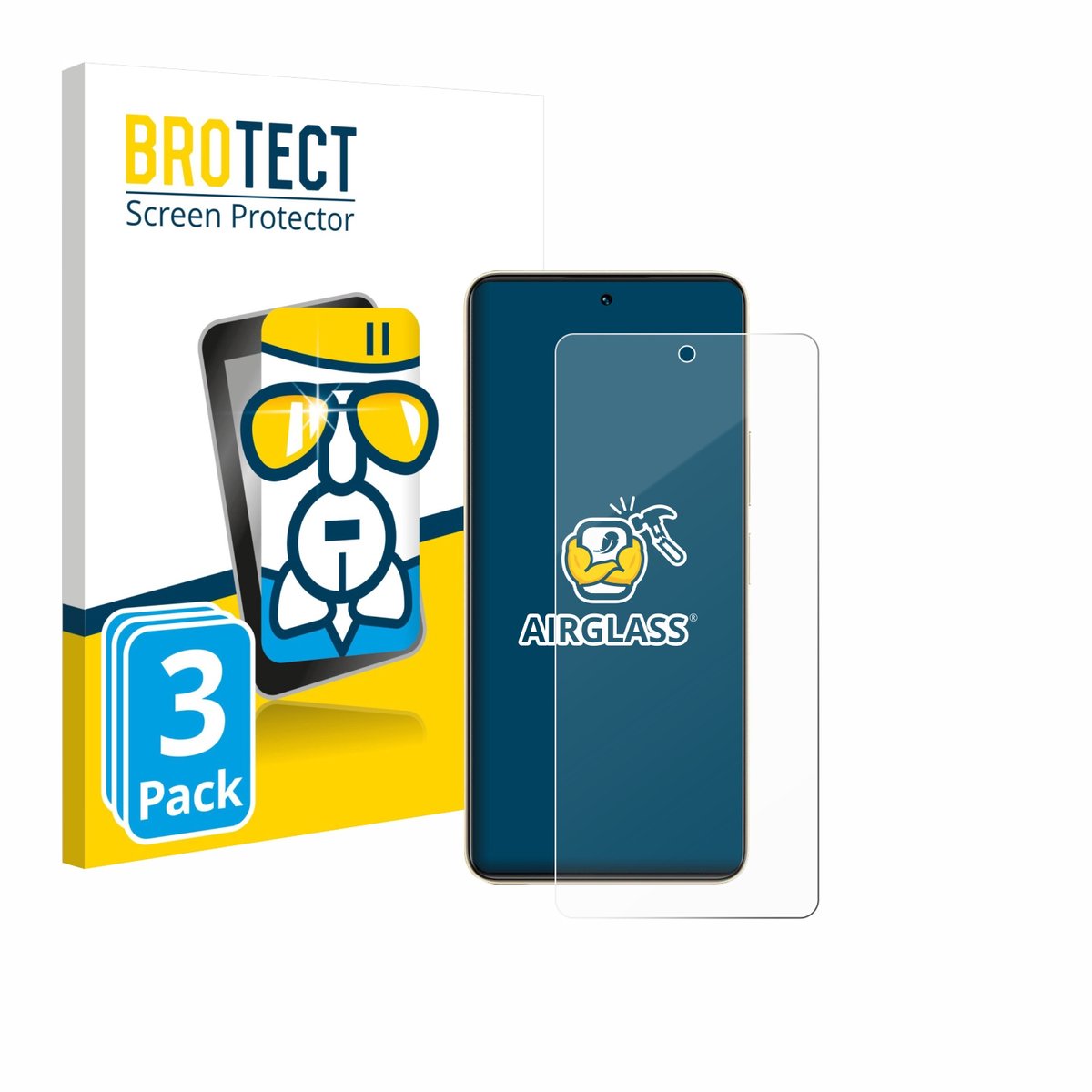 Screenprotector 3 Stuks voor Vivo Y36 Beschermglas transparant