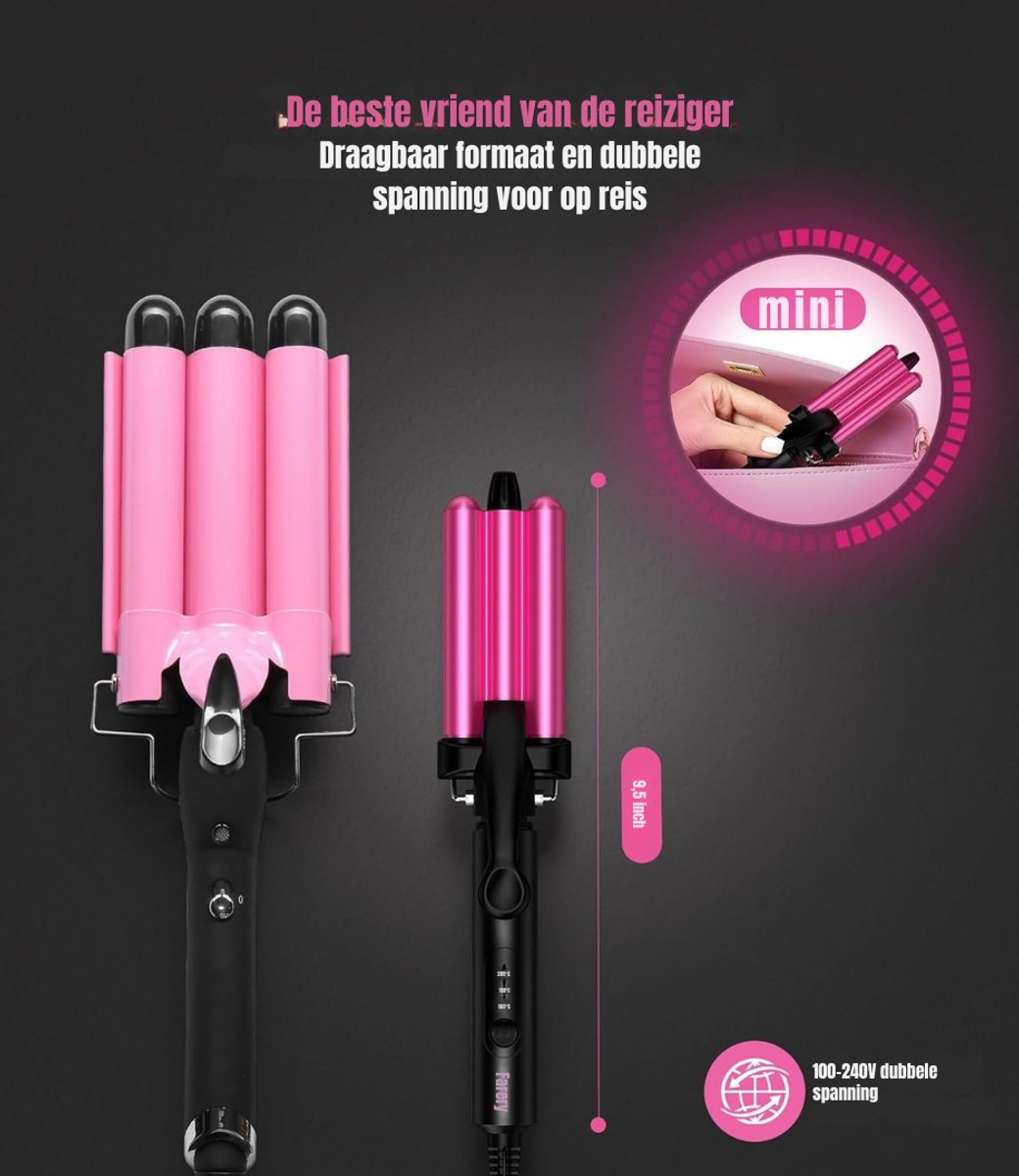 REN Wafeltang Reisformaat 13mm Felroze - afbeelding 3