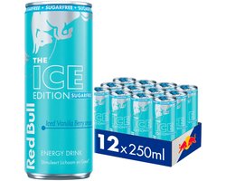 Red Bull - The Ice Edition Sugarfree - Smaak met bosbes en vanille - 12 x 250 ml - Tray