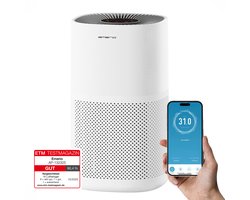 Emerio Luchtreiniger - 45 m² - 50dB - HEPA 13 + Koolstof Filter - met App - Nachtmodus - Ionisatie Functie - Luchtkwalititeitsindicator - Helpt Tegen Allergie & Hooikoorts - Timer Functie - AP-132325 Wit