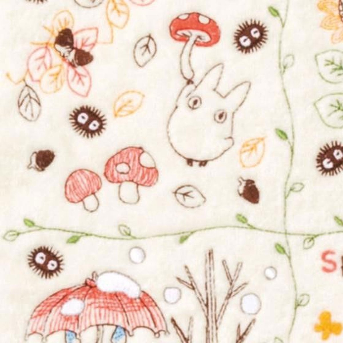 Marushin My Neighbor Totoro Mini Towel Wreath of Nuts 25 x 25 cm Towels