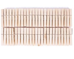 Benson Wasknijpers - 1000x stuks - bamboe - 7 cm - hout - knijpers