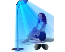 RWB® Zonnebank - Zonnehemel - Bruiningslamp - Zwart - 32 x 23 x 6 cm