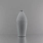 3d-gezellig Italiё - Grote Vaas - Waterdicht - Grijs - Maat 40 cm - Kunststof - Modern - Bloemenvaas - 100% gerecycled PLA (bioplastic)
