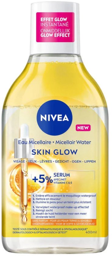 NIVEA Skin Glow Serum-Infused Micellair Water - Reinigingswater - Cleanser - Make up remover - Skincare - 400 ml