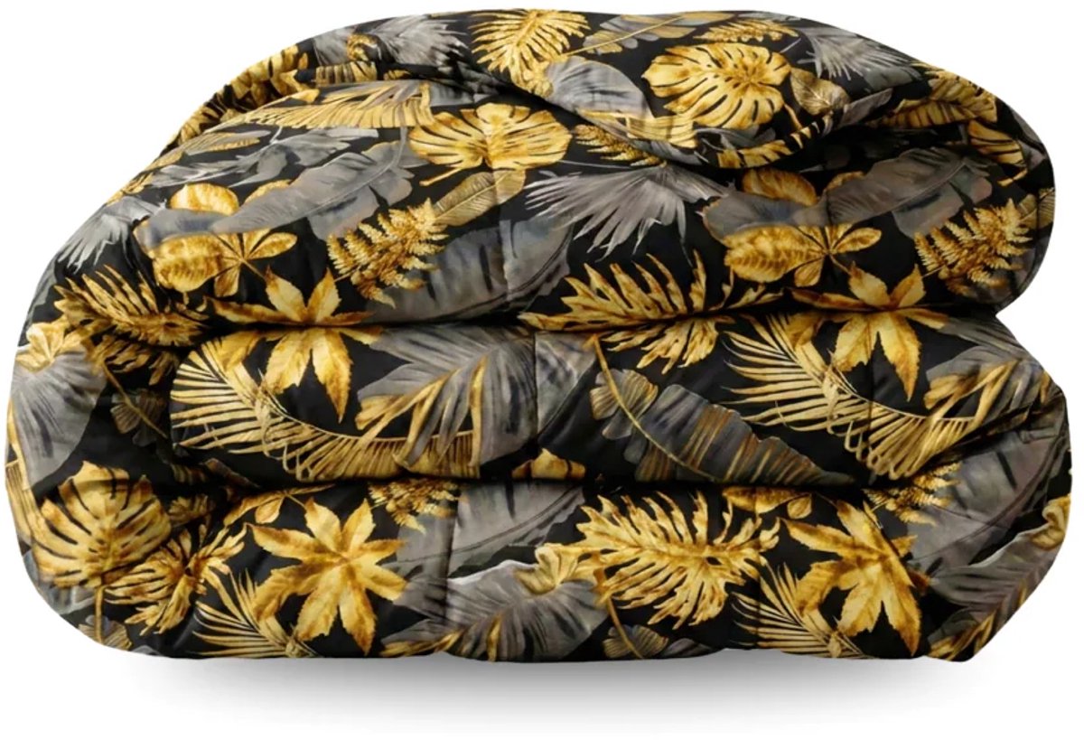 Zelesta Comfort Design Golden Leaves 200x200cm - Dekbed zonder overtrek - 30 dagen proefslapen - Wasbaar hoesloos dekbed - Bedrukt dekbed - Dekbed met print - All Year Winterdekbed & Zomerdekbed