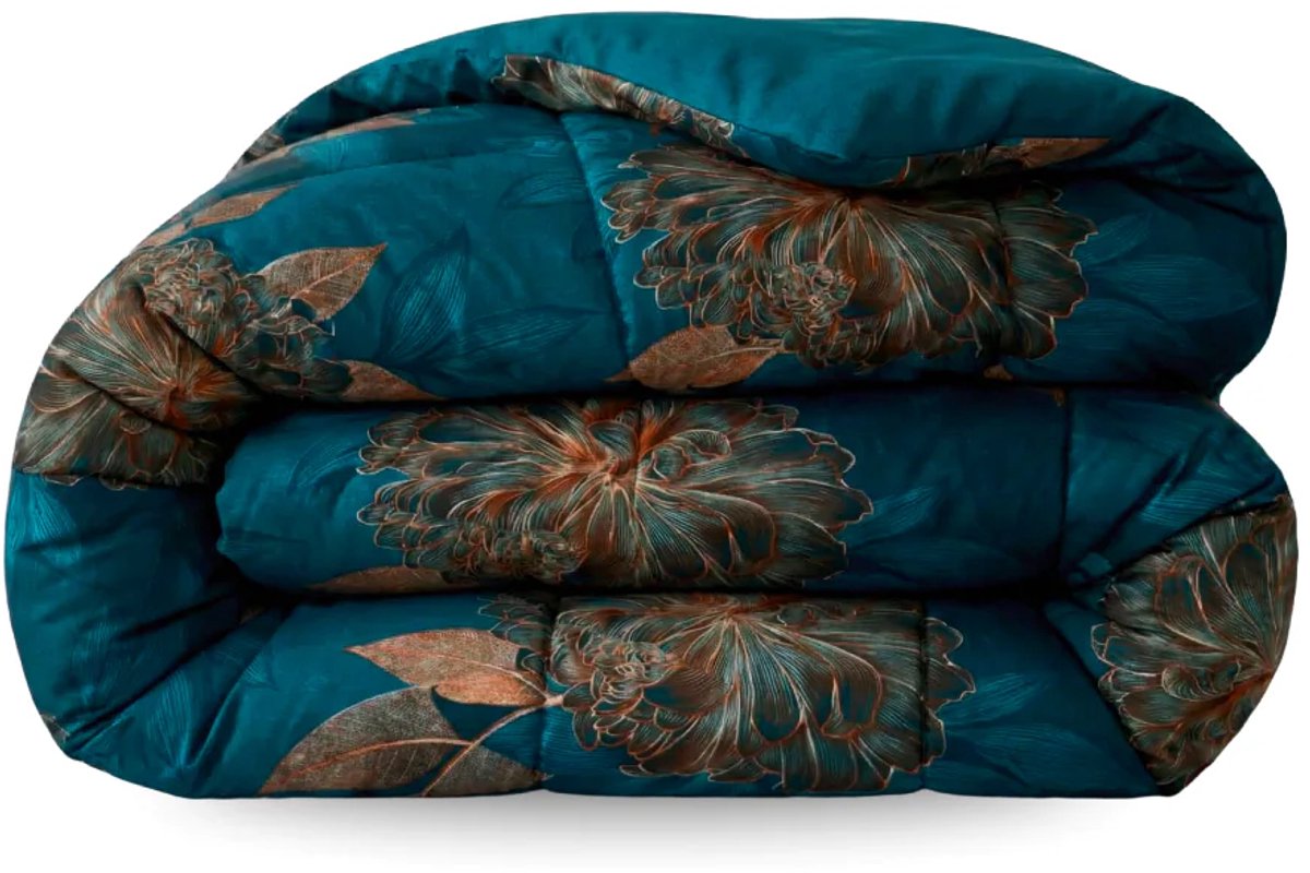 Zelesta Comfort Design Royal Flowers 200x200cm - Dekbed zonder overtrek - 30 dagen proefslapen - Wasbaar hoesloos dekbed - Bedrukt dekbed - Dekbed met print - All Year Winterdekbed & Zomerdekbed